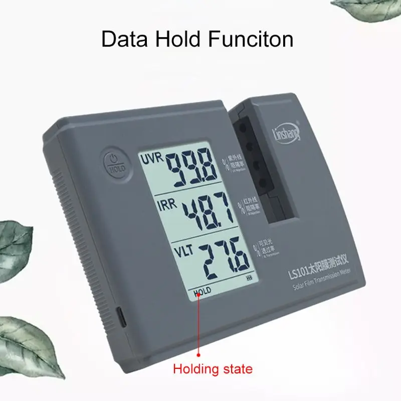 

LS101 Window Tint Glass Solar Film Transmission Meter Ultraviolet Infrared Rejection Rate UVR IRR VLT Tester