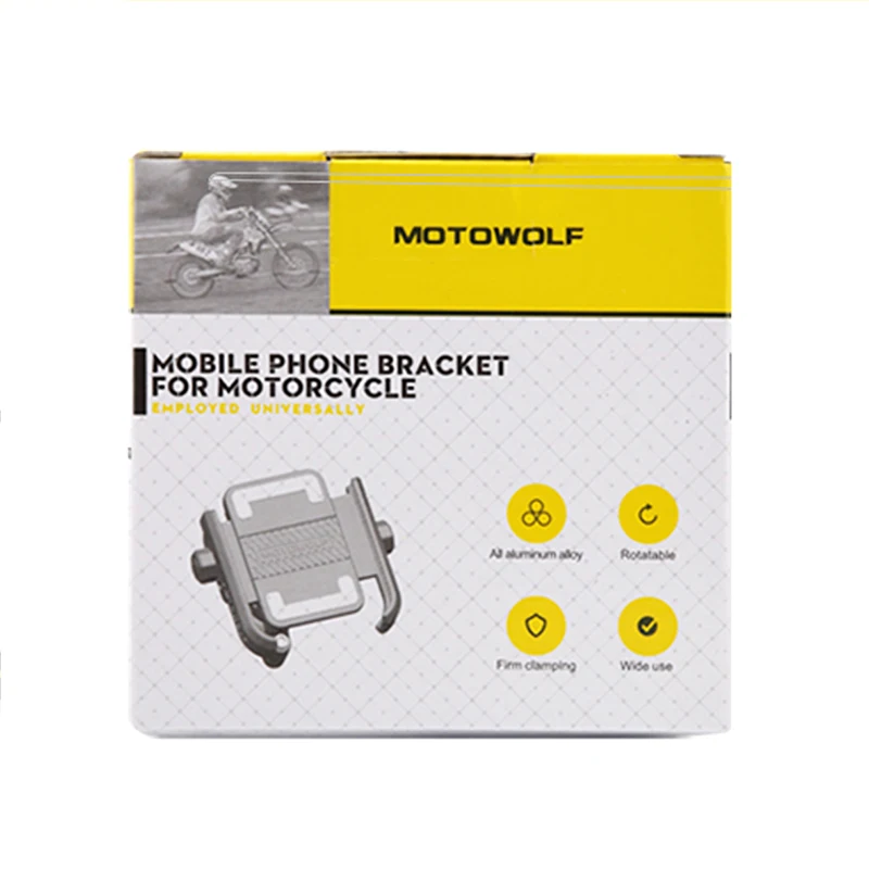 Держатель для сотового телефона MOTOWOLF мотоциклетный с зарядным устройством