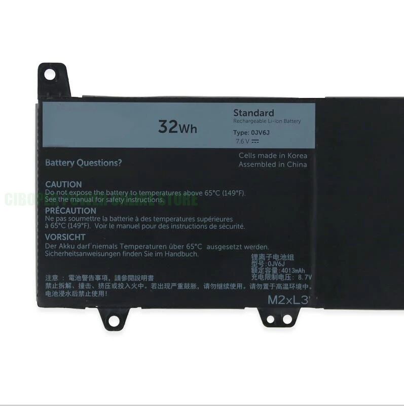 Аккумулятор для ноутбука CP 8NWF3 PGYK5 0HH6K9 0JV6J 7 6 В/32 Втч серии Inspiron 11 3000 3162 3164 3168 P24T