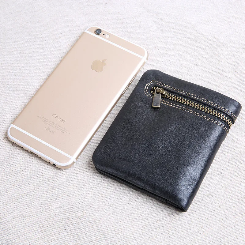 PNDME fashion genuine leather short men's women's small wallet retro designer natural real cowhide thin card holder coin purse