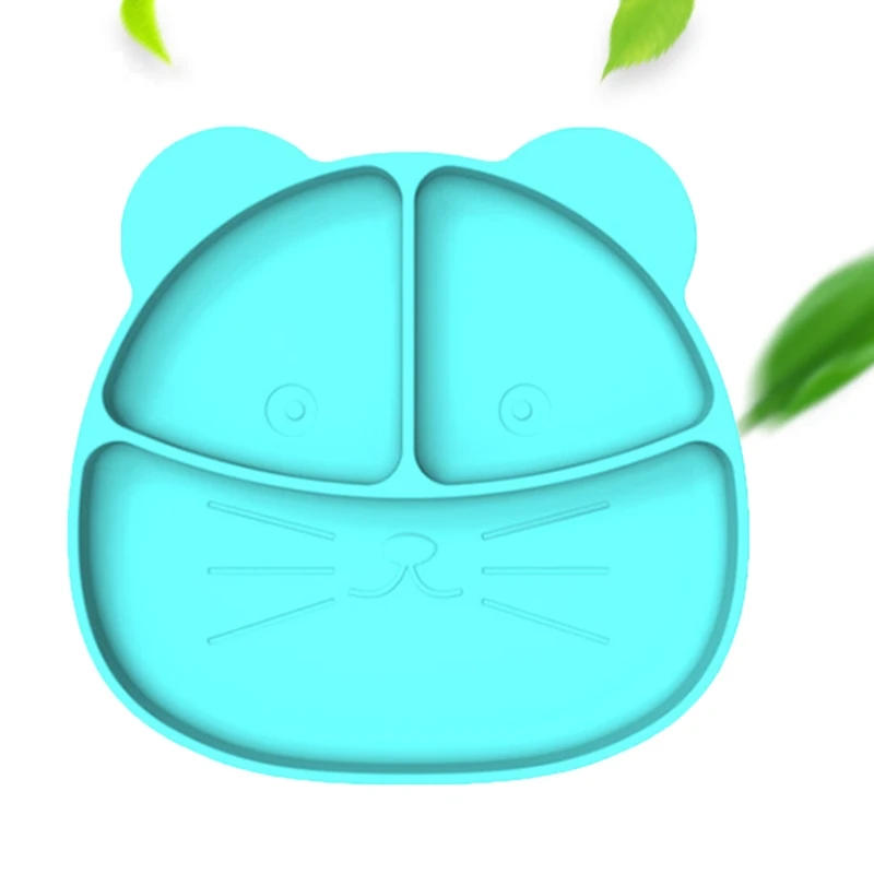 Тарелка для кормления младенцев детская посуда из пищевого силикона с