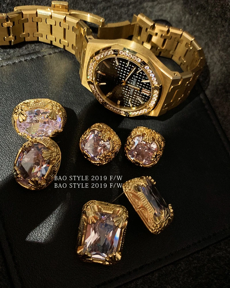 Отличное сочетание передовых ощущением Ретро сумка край крупный камень в