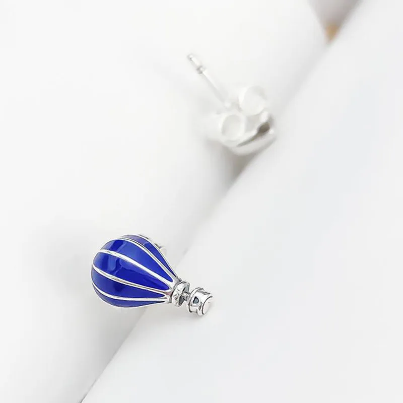 

100% 925 Sterling Silver Pan Earring Shining Hot Air Balloon And Love Pan Earrings For Women Wedding Gift Fashion Jewelry