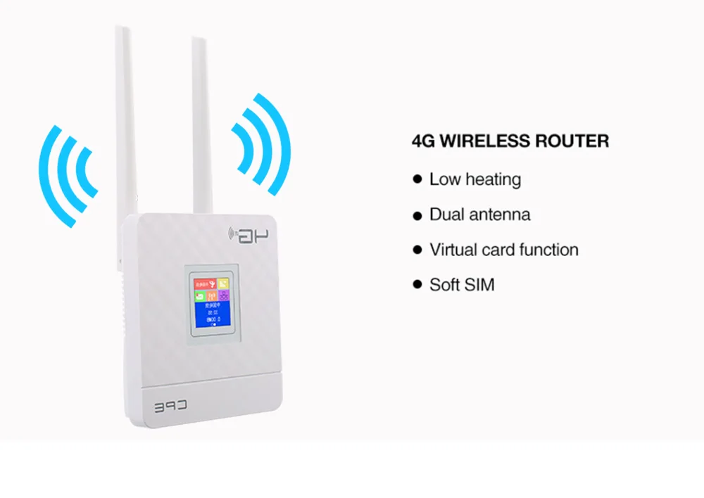 Беспроводной CPE 4G маршрутизатор Wi-Fi Портативный ворот FDD аппарат, который не привязан к оператору сотовой связи LTE WCDMA GSM Глобальный разблокированный внешними антеннами слот для sim-карты WAN/LAN Порты и разъёмы