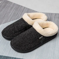 winter home slippers mens shoes with fur warm casual slippers men slides non slip footwear comfortable bedroom shoe big size 50