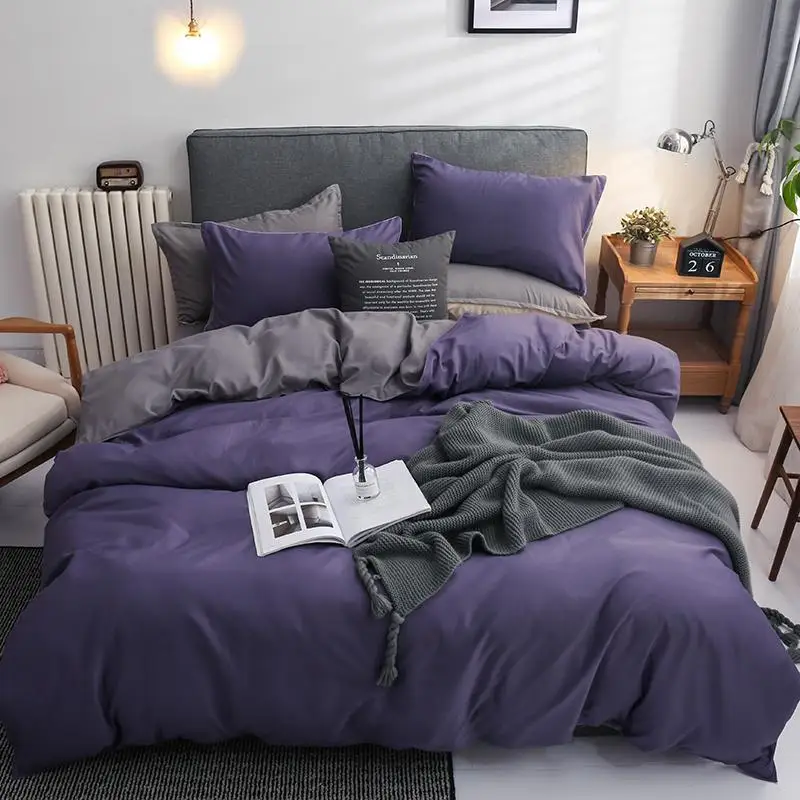 

40American style bedding set Dark green + gray King Queen Full single size Bed linen duvet cover+Bed sheet+Pillowcase