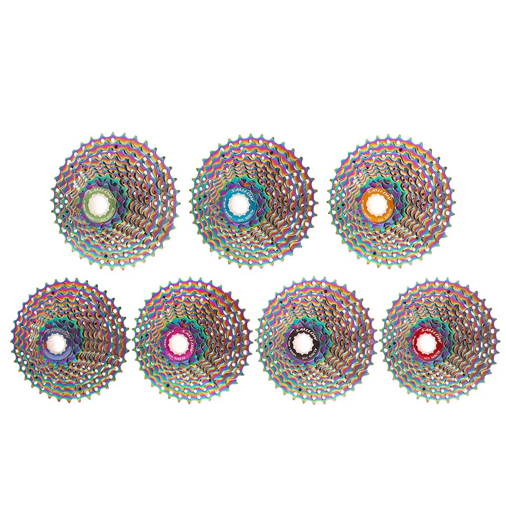 

10 Speed Cassette 11-36T Rainbow Flywheel Mountain Bike MTB Freewheels Sprocket Chrome-Molybdenum Steel Flywheel Rainbow Chain