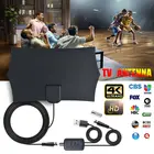 Практичная комнатная антенна HD 1080P 4K TV, цифровая антенна с кабелем, черные антенны HD TV