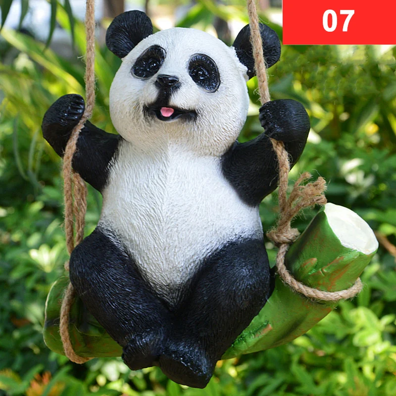 

Realistic Animal Hanging from Branch Rope Hanger Statue Realistic Mini Animals with Hanging Ropes LAD-sale