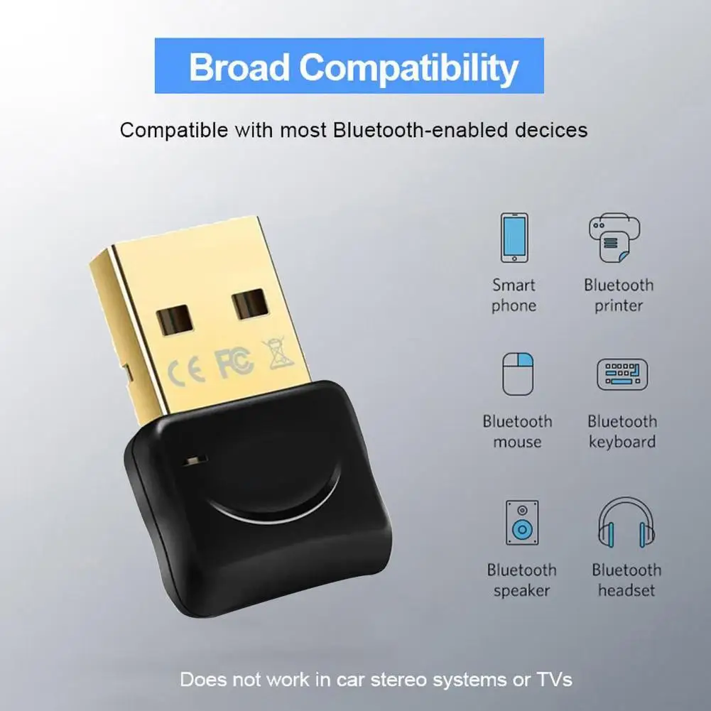 

5.0 Bluetooth-compatible Adapter USB Transmitter Receiver Wireless Dongle For Earphone Audio Pc Computer Laptop Receptor