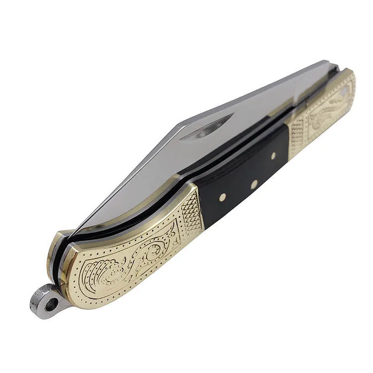 Тактический 55HRC высокопрочный медный нож для выживания с цветной деревянной