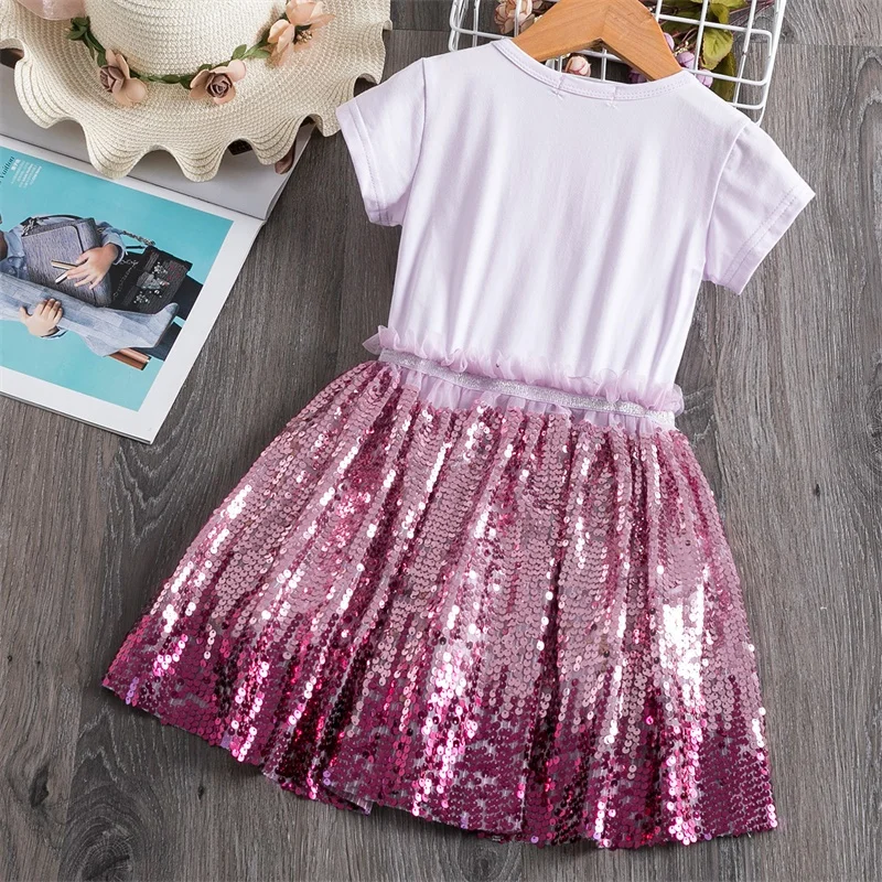 Платье-пачка для девочек летнее с блестками | Детская одежда и обувь