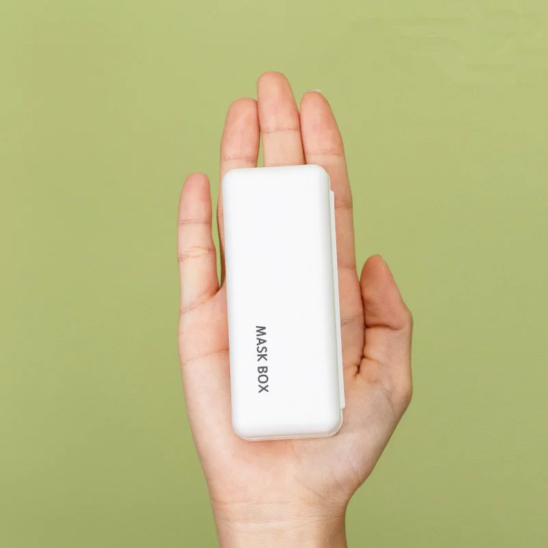 للبيع 200 قطعة/الوحدة المتاح قناع تخزين مربع PP المحمولة للماء صحية قناع حامل التخزين المنظم الغبار وجه قناع حالة