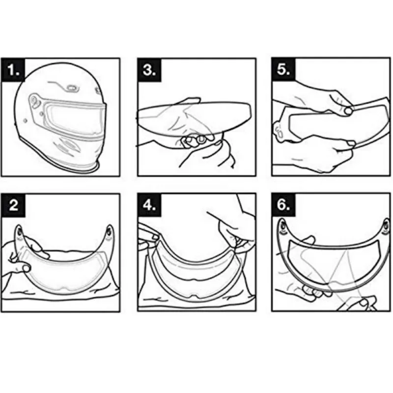 

Anti-Fog Helmet Lens Film Universal Motorcycle Patch Helmet Visor Fog Resistant Films