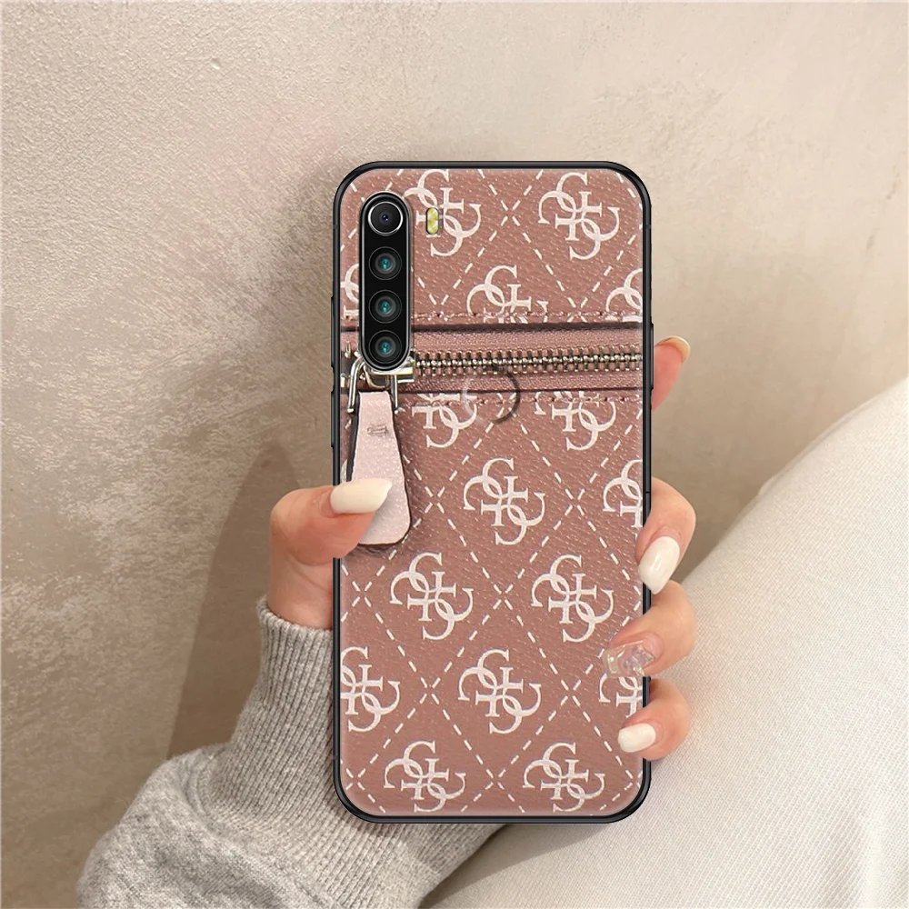 

Fashion guesses Brand Phone case For Xiaomi Redmi Note 7 7A 8 8T 9 9A 9S 10 K30 Pro Ultra black silicone waterproof art coque