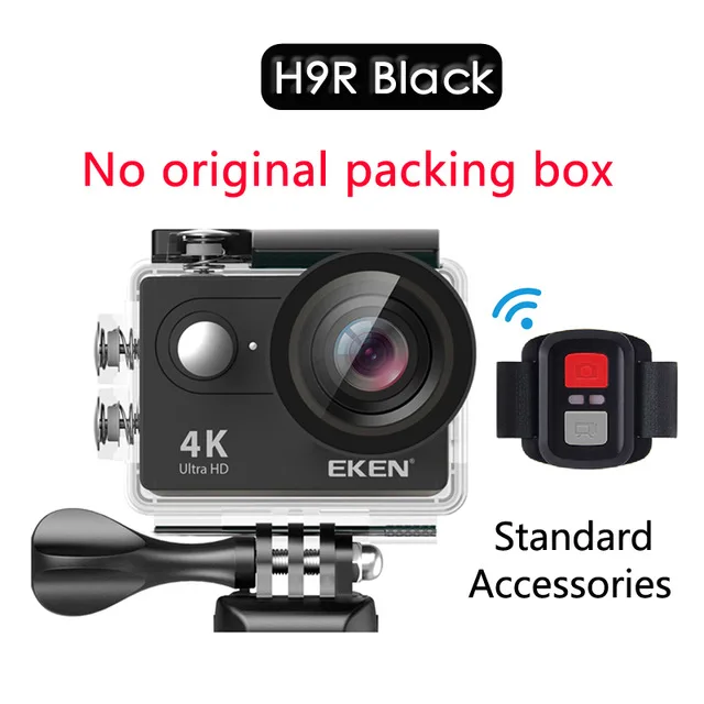 H9R Black (No box) Eken H9/H9R экшн Камера 4K 30FPS со сверхвысоким разрешением Ultra HD, Wi-Fi, 2,0 170D подводный Водонепроницаемый шлема видео Камера s go Спортивная камера extreme pro - Цвет: H9R Black (No box)