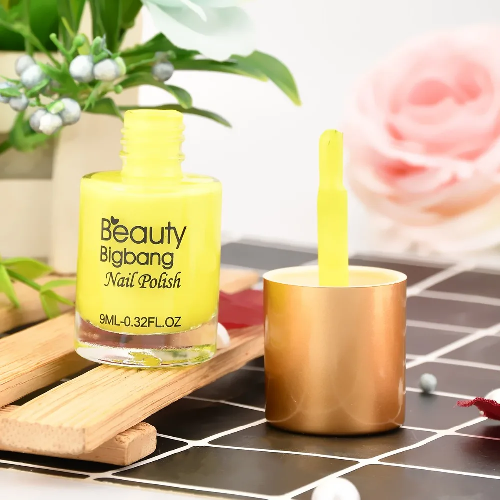 BeautyBigBang 9 мл штамповка лаки для ногтей печать лак для пластина для стемпинга для нейл-арта коричневый черный Цветной Гель-лак для ногтей