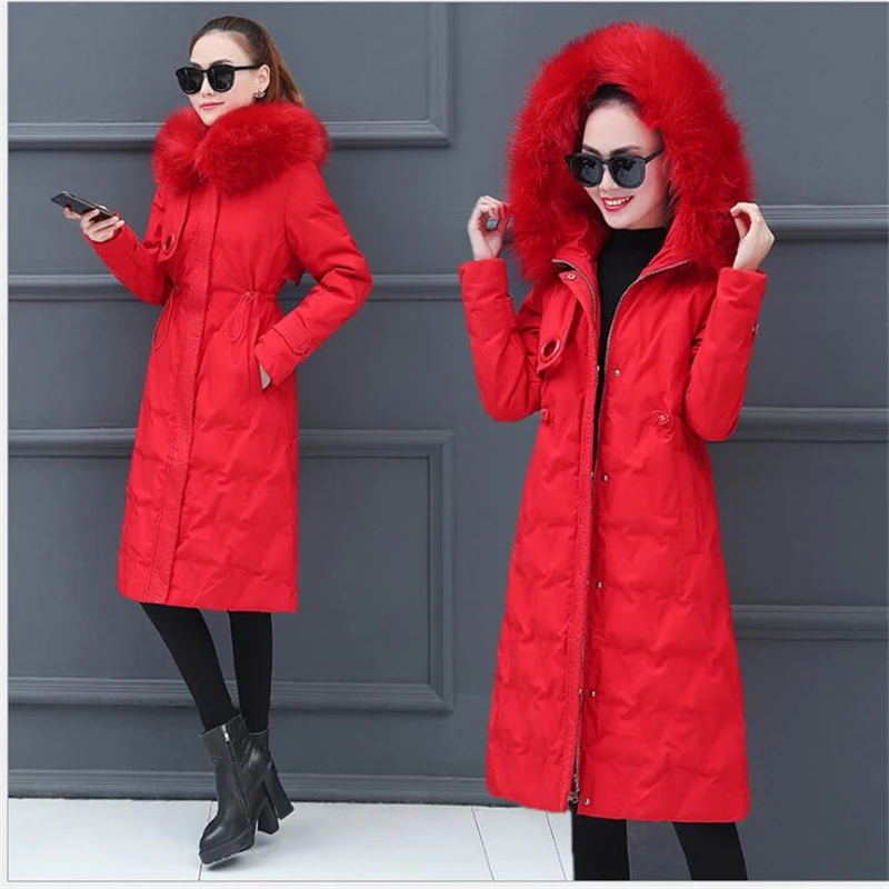 

2020 New Style Trendy Coat Women Winter Jacket Cotton Padded Warm Maxi Ladies Long Coats Parka Femme Jacket 5XL G790