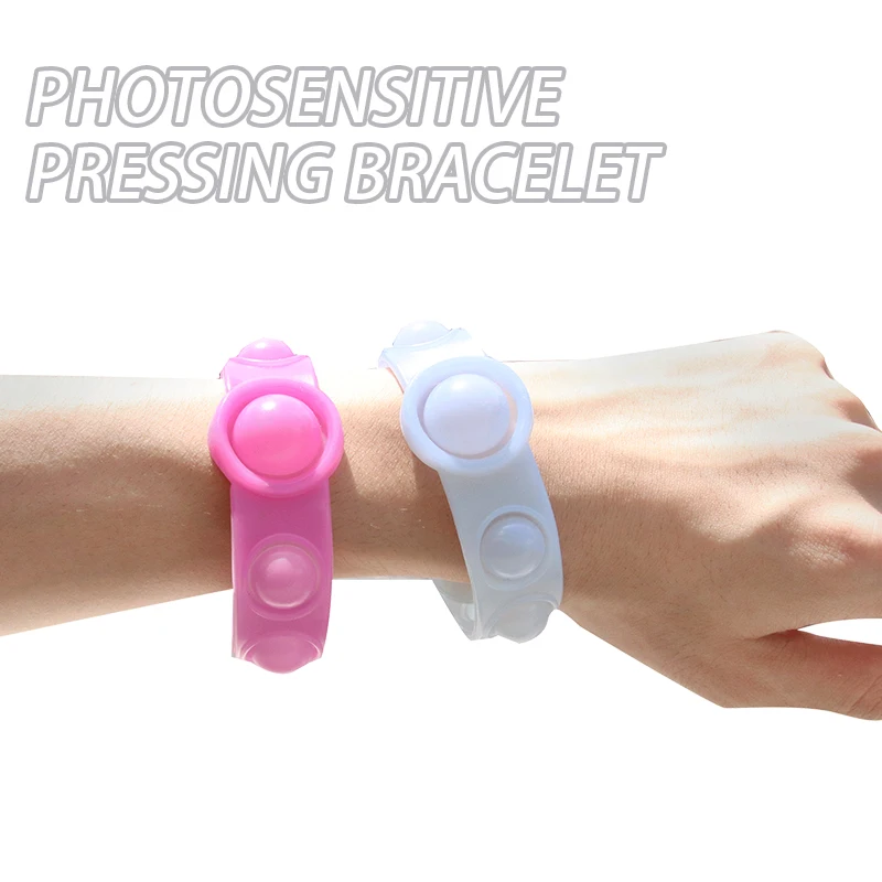 

Фиджет-игрушки, светящийся силиконовый браслет, игрушки для снятия стресса, сжимаемая игрушка, Простой браслет с ячейками, безопасный и нет...