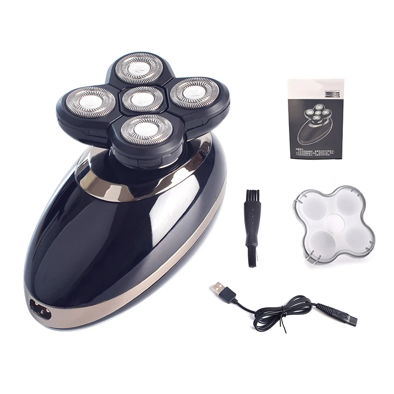 

Electric Shaver For Men Bald Head Polish Hair Clipper Trimmer Floating 5 Blade 4D Head Face Shaving Machine Rechargeable Razors