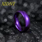 Модные простые и крутые обручальные кольца XIDNT из нержавеющей стали шириной 6 мм и узким фиолетовым цвета для мужчин и женщин, ювелирные изделия для помолвки в подарок