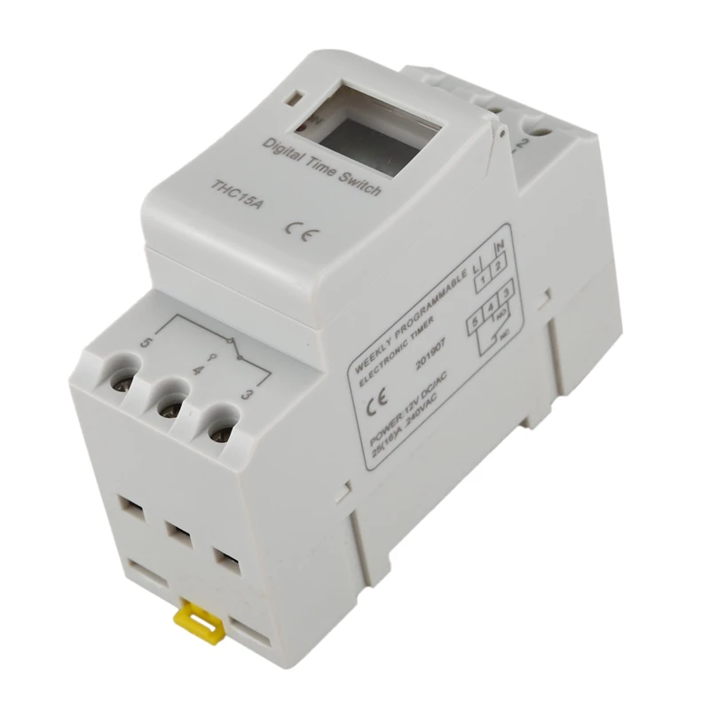 Цифровой ЖК дисплей Еженедельный Программируемый таймер DC/AC 12V реле