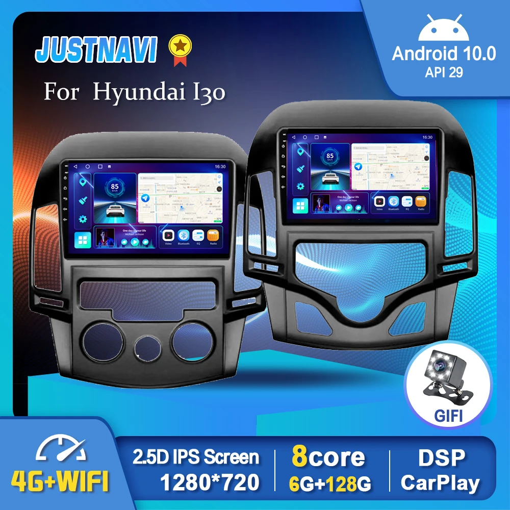 

Автомагнитола 6G 128G Android 10,0, видеоплеер для Hyundai I30 AT MT 2006-2011, автомагнитола с GPS, стерео навигацией, DSP, OBD, Carplay, без DVD 9"