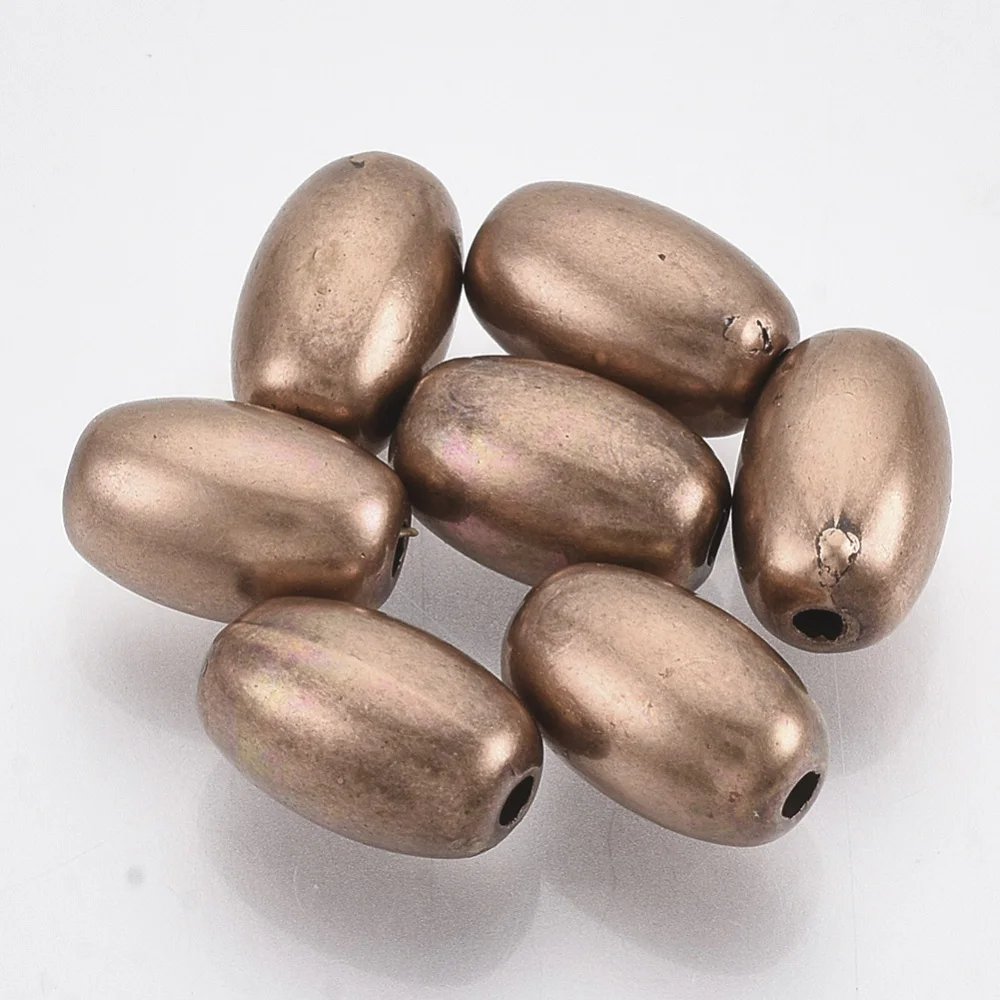 

500g CCB Plastic Beads Oval Red Copper 9.5x6mm Hole: 1.5mm about 2200PCS/500g