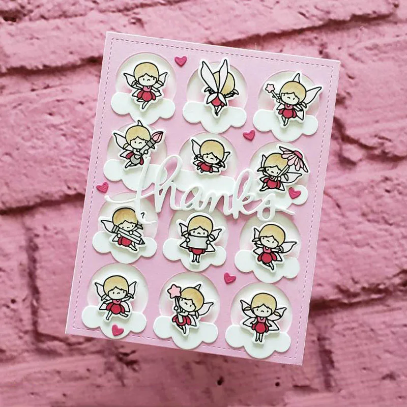 

Cutting Die And Stamp Sentence Hero Falry Panda Little Cartoons Combined For DIY Scrapbooking Embossing Paper Cards 2021New