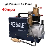220v 1 8kw 40 mpa electric air compressor high pressure air pump pneumatic airgun pcp inflator with high pressure safety valve