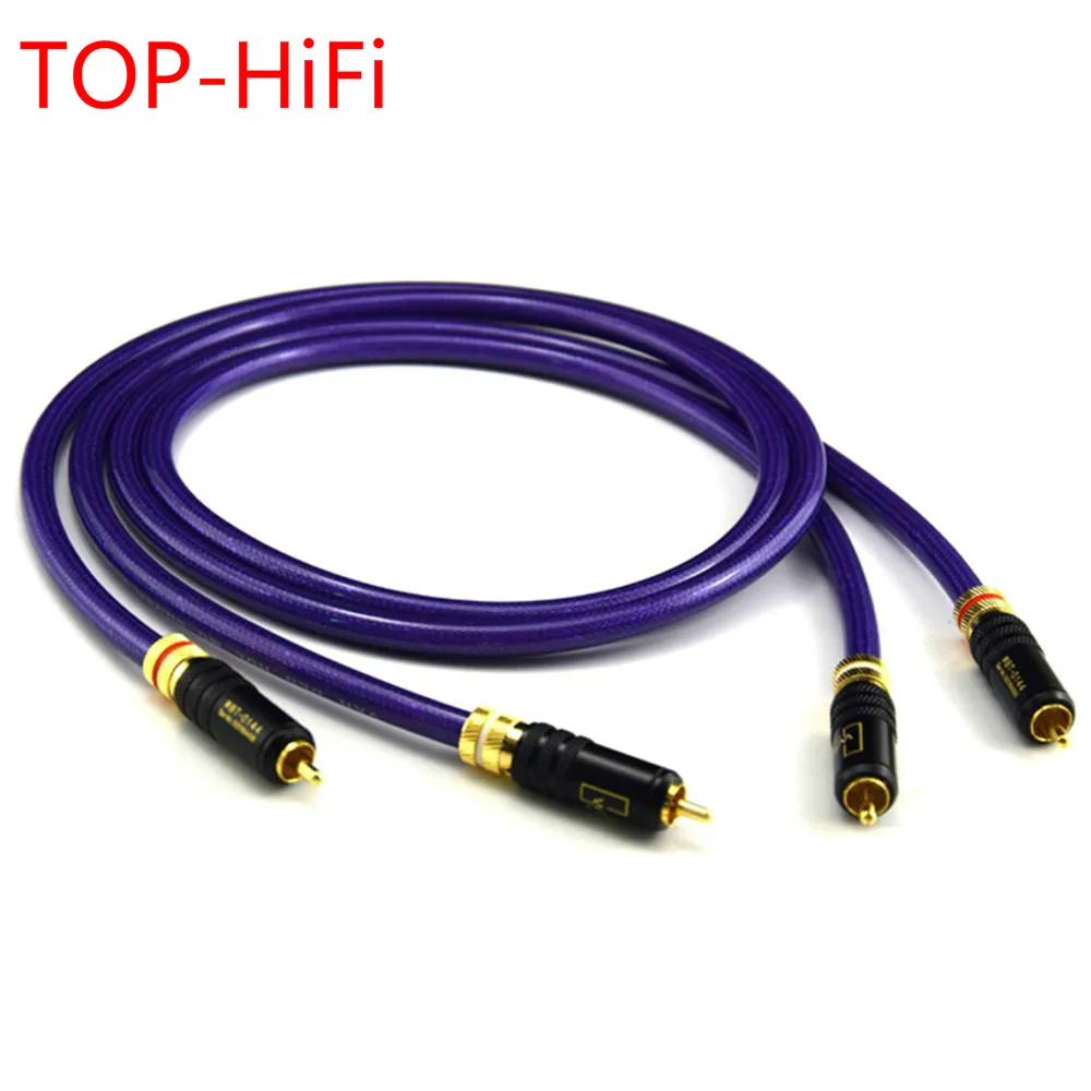 

TOP-HiFi Pair SILVER IT65G Silver Plated RCA Cable Professional 2RCA Male to Male WBT-0144 RCA Interconnector Audio Cable