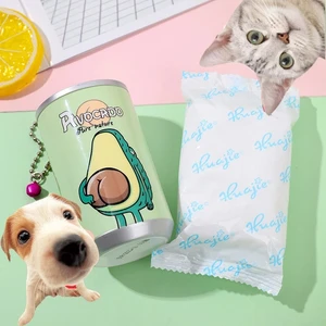 30Pcs/set Tears Wet Wipes Cotton Towel Portable Dog Cat Cleaning Paper Detergent Pet Grooming Clean Supplies Different Color Box