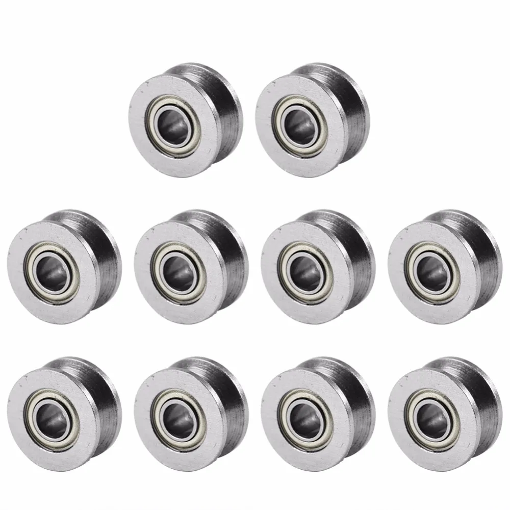 10pcs V624ZZ V Groove Ball Bearing Pulley For Rail Track Linear Motion System 4*13*6mm | Pulleys