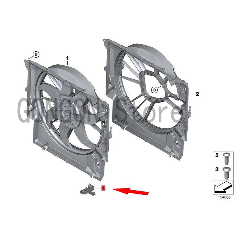 

Рамка кронштейна вентилятора автомобиля bm wE90 320D M47N2 E91 320D M47N2 E91 330D радиатор кронштейн вентилятора сцепления двигателя вентилятора лопасти в...