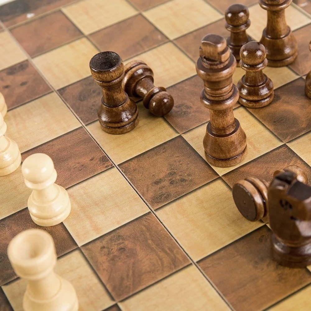 

Folding Three-in-one Suit Chess Board Chess Checkers Suit Backgammon Suit Chess Set Board Game Puzzle Board Games
