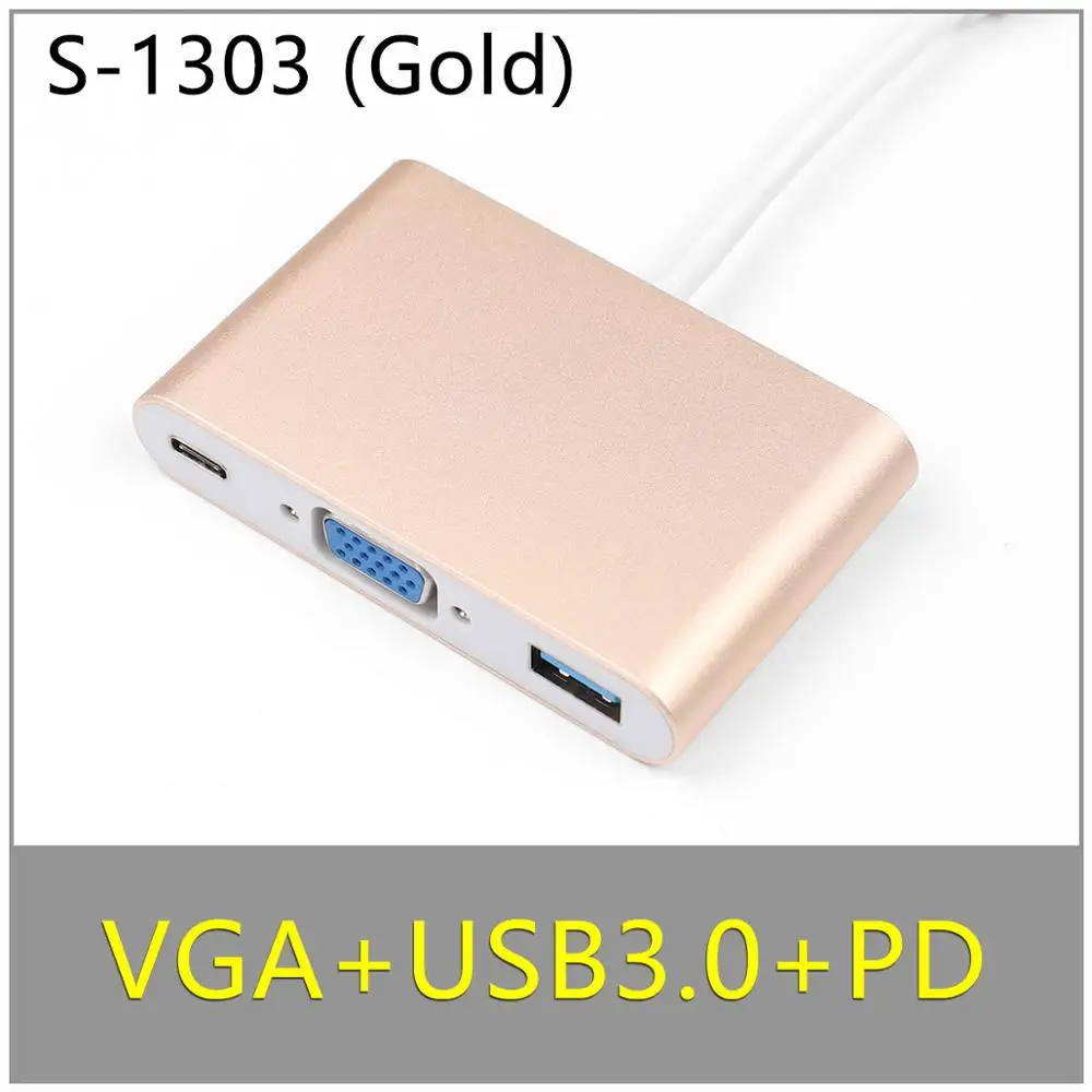 USB C type C концентратор для Macbook Pro Air 12 13 15 16 дюймов USB-C HDMI концентратор разветвитель 3,0 адаптер TF/SD/PD кардридер Тип C - Цвет: TC-1303-7