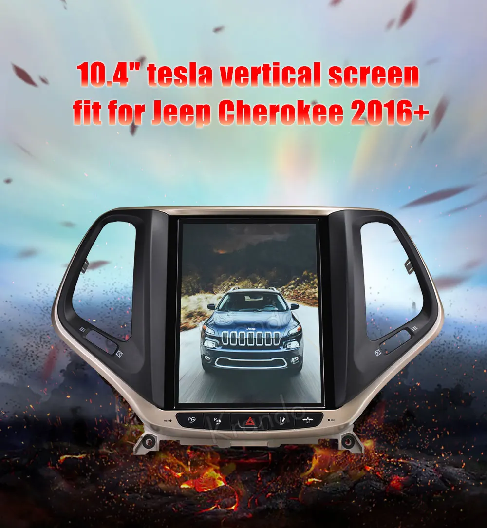 Krando Android 8,1 10," Tesla вертикальный автомобильный проигрыватель с радио и GPS для Jeep Cherokee+ навигационная мультимедийная система wifi