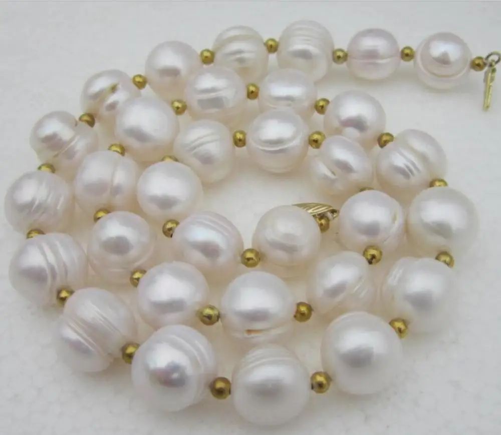 Ювелирные изделия Бесплатная доставка огромное 10-11 мм Австралийское ожерелье с