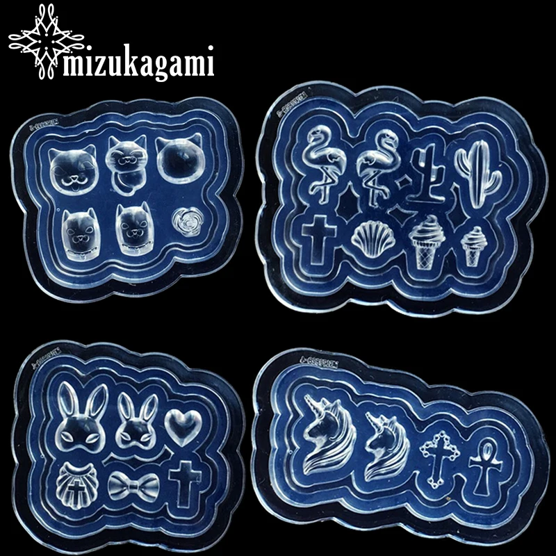 

1pcs UV Resin Jewelry Liquid Silicone Mold 3D Cat Flamingo Cross Rabbit Cactus Resin Mold For DIY Making Jewelry Nail Art Mold