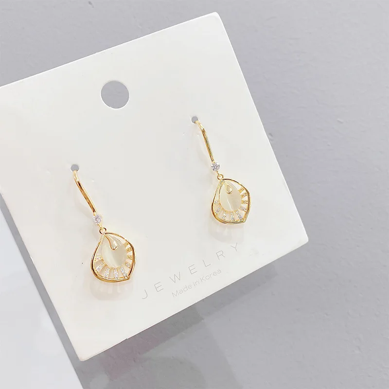 

Hot Sale Exquisite CZ Opal Waterdrop Beads Stud EarringsUnique Delicate Earrings