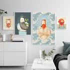 Скандинавский плакат из мультфильмов Красная Борода мужская холст Современная Пиратская картина для курения Художественная печать Настенная картина для гостиной домашний декор