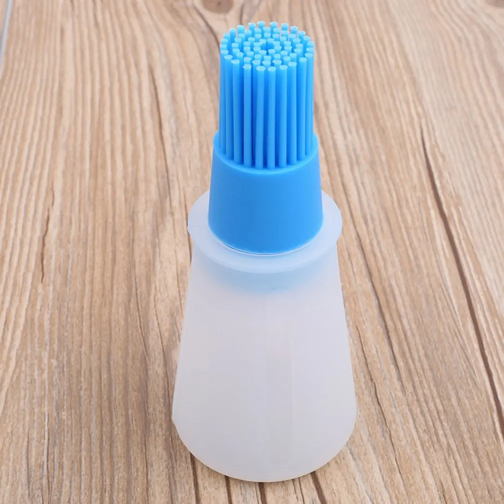 

1 Pc Portable Kitchen Silicone Oil Bottle with Brush Grill Oil Brushes Liquid Oil Pastry Kitchen Baking BBQ Tool Kitchen Gadgets