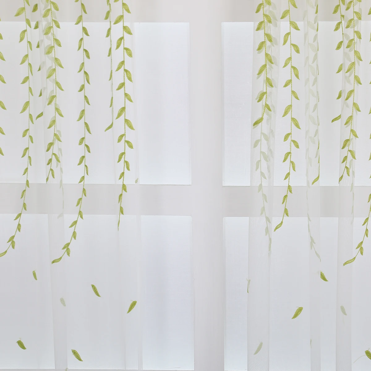 Новые листья вышивка геометрические белые занавески современные прозрачные