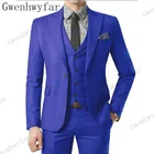 GwenhwyfarYoung, любимый классический синий мужской западный стиль, мужская модель (куртка + жилет + брюки)