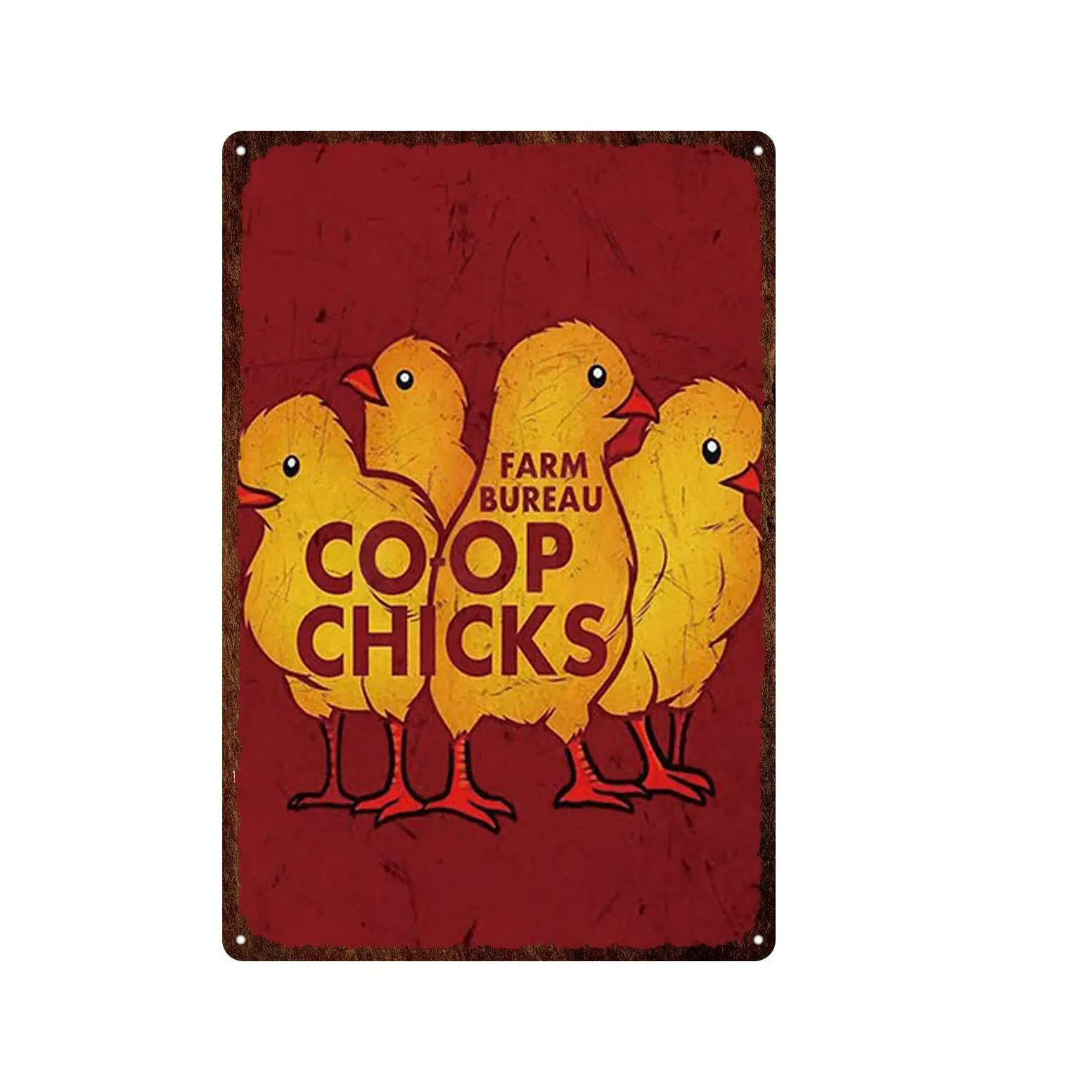 

Art Coop Chick Metal Tin Sign Farm Metal Plate Chicken Coop Shabby Plaque Bar Pub Restaurant Wall Covering Creative Decor Home