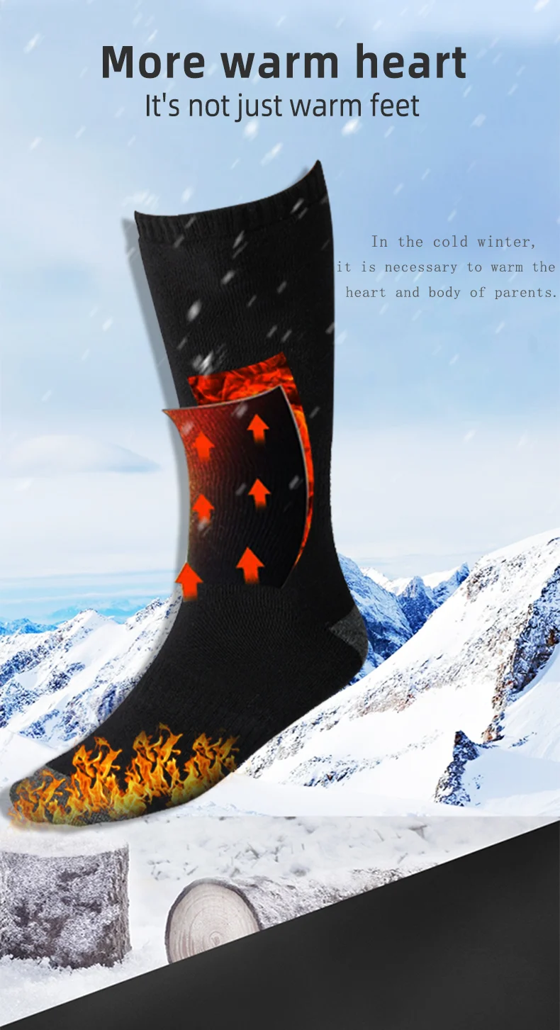 

Electric Heated Socks Adjustable Three Mode Elastic Comfortable Resistant Winter Warm Sock for Outdoor Hiking Skiing Sport
