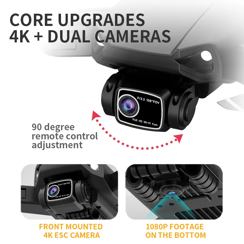 Складной Квадрокоптер ZLLRC L900 PRO SE с GPS и камерой 4K | Игрушки хобби