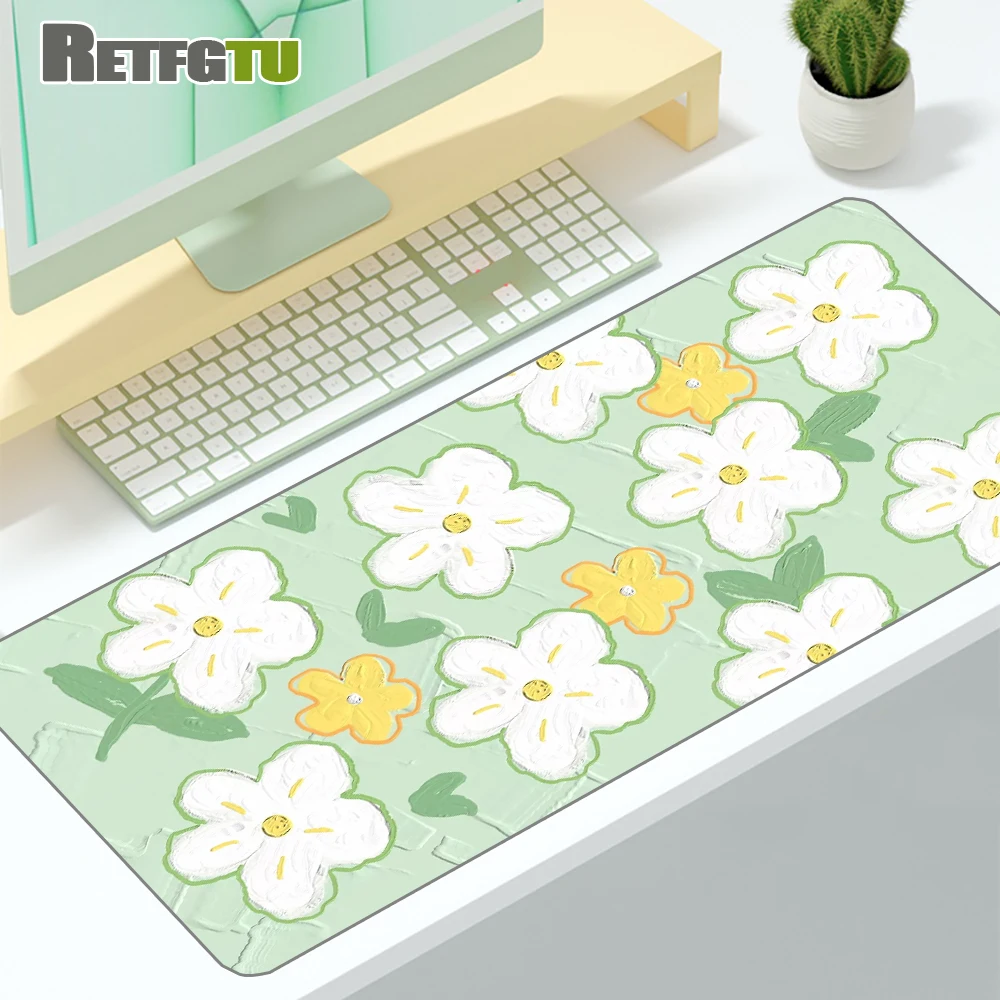 

90x40cm XL Large Gaming Mouse Pad Pattern Flower Computer Gamer Keyboard Mouse Mat Desk Mousepad for PC Desk Pad