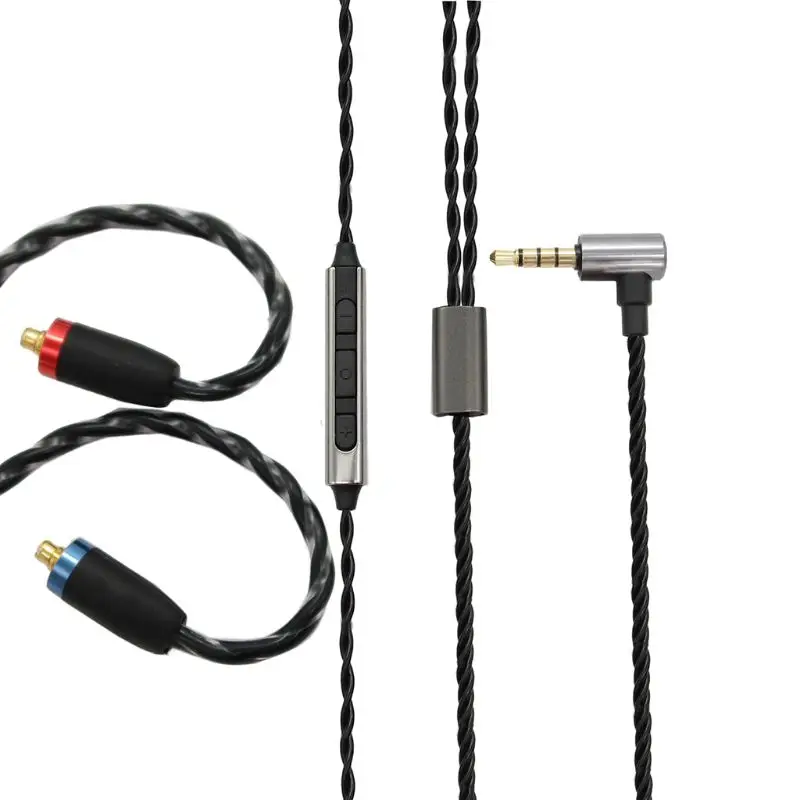 Сменный кабель MMCX с микрофоном для наушников Sh-ure SE215 SE315 SE425 SE535 SE846 UE900 |