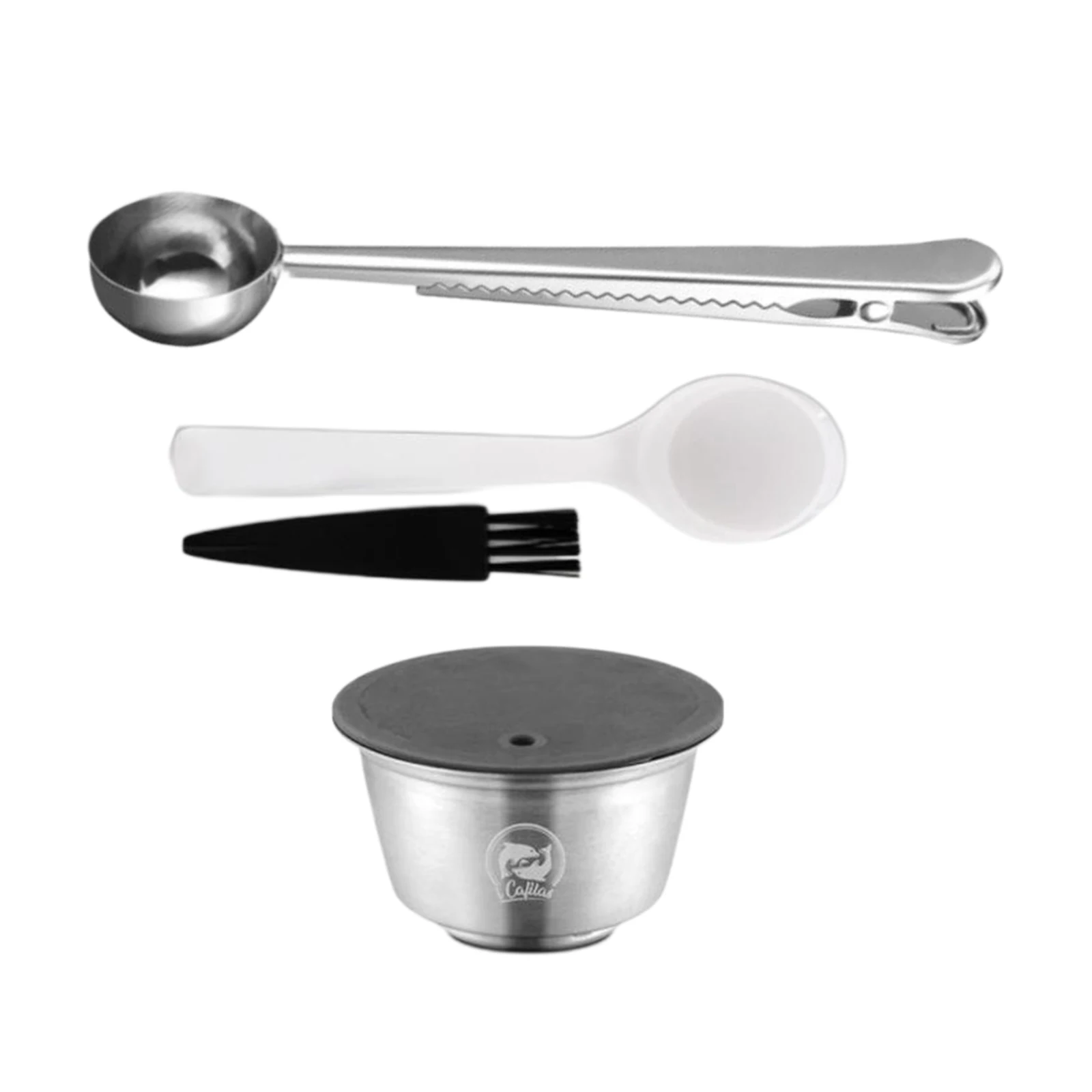 

Refillable Coffee Capsule for EDG DG325 Single Cup Spoon & Brush Set